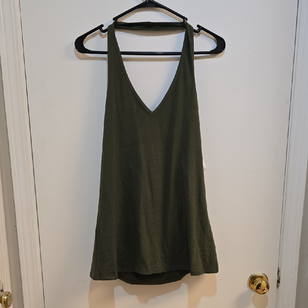 Torrid 1x Olive Green Halter Top